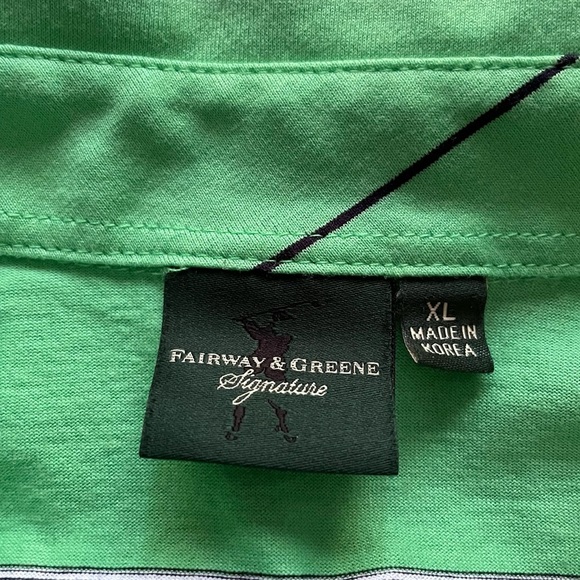 Fairway and Greene Striped Golf Polo Shirt Size XL - Picture 6 of 8